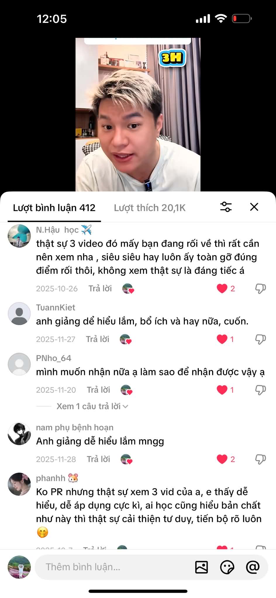 Ảnh chụp bình luận của người xem trên TikTok English with Bubby, ảnh 3 trên 9